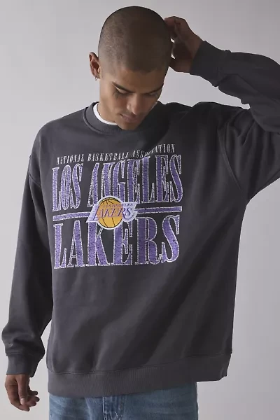 Mitchell & Ness NBA Los Angeles Lakers Downtown Graphic Crew Neck Sweatshirt