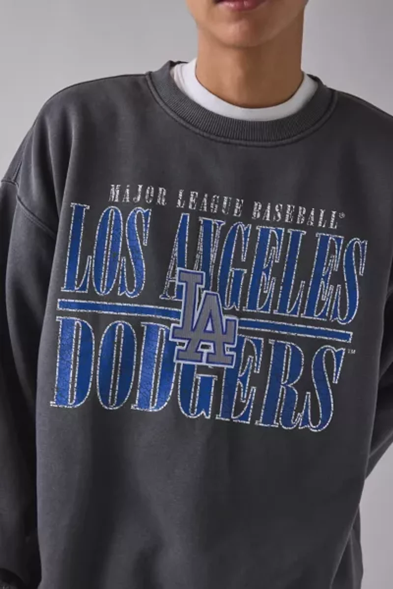 Mitchell & Ness MLB Los Angeles Dodgers Downtown Graphic Crew Neck Sweatshirt