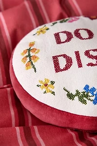 Do Not Disturb Cross Stitch Throw Pillow