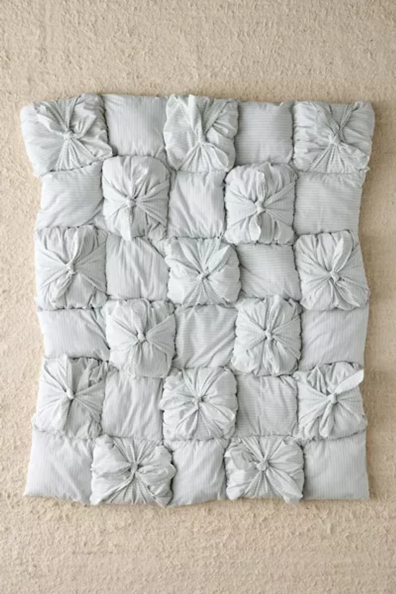 Kai Yarn Dye Knotted Marshmallow Puff Throw Blanket