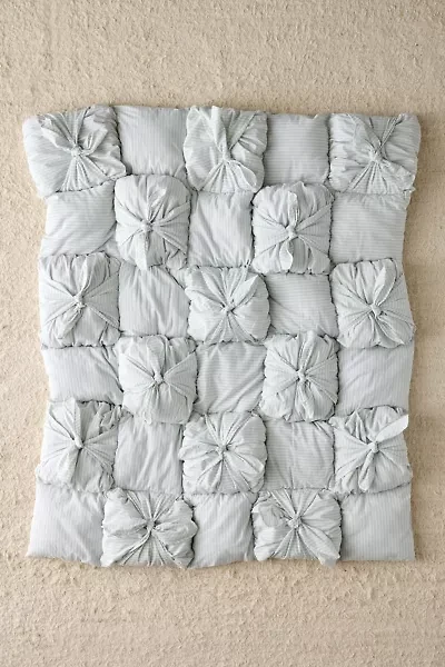 Kai Yarn Dye Knotted Marshmallow Puff Throw Blanket