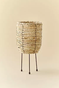 Woven Rattan Basket Planter