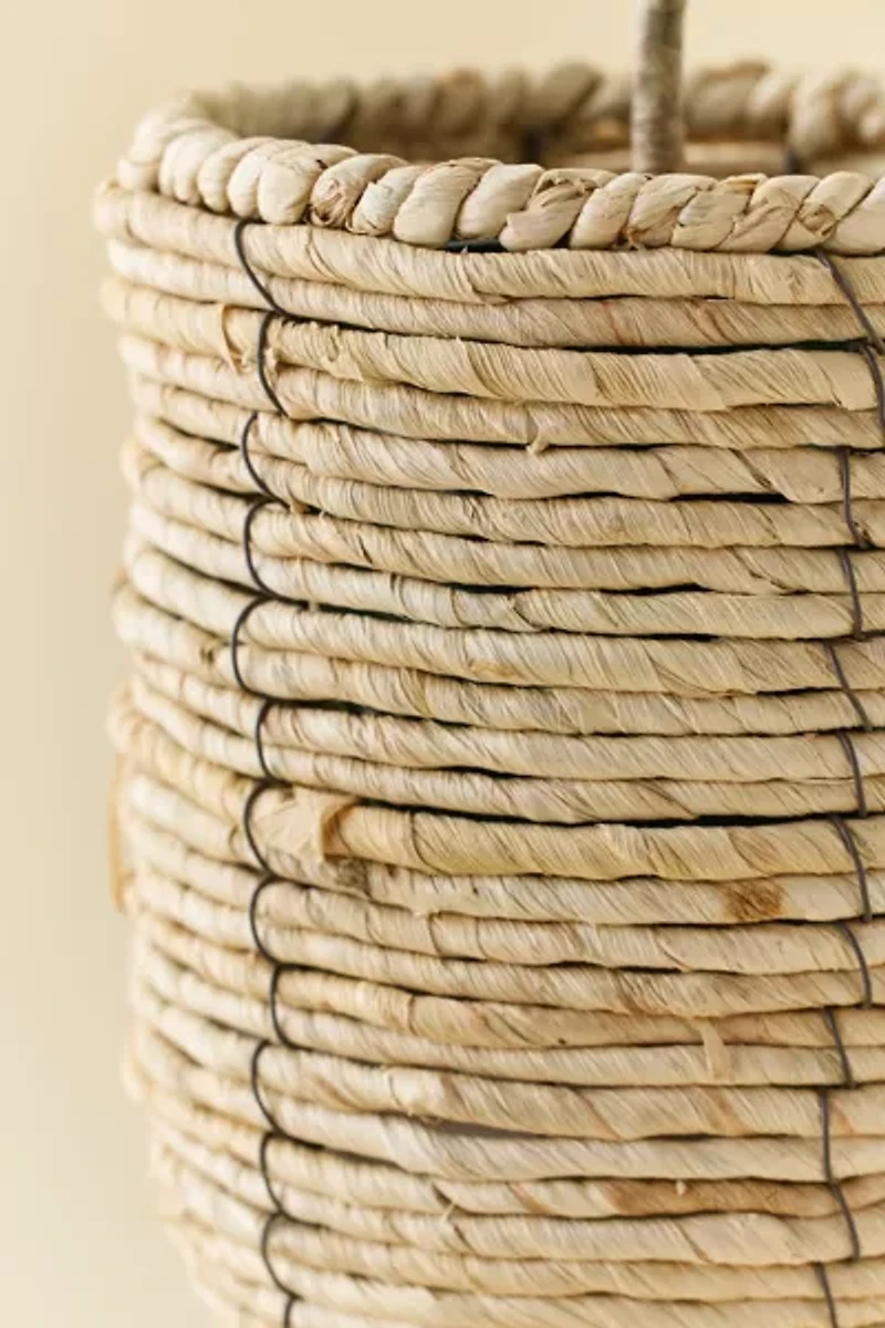 Woven Rattan Basket Planter