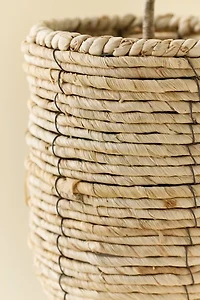 Woven Rattan Basket Planter