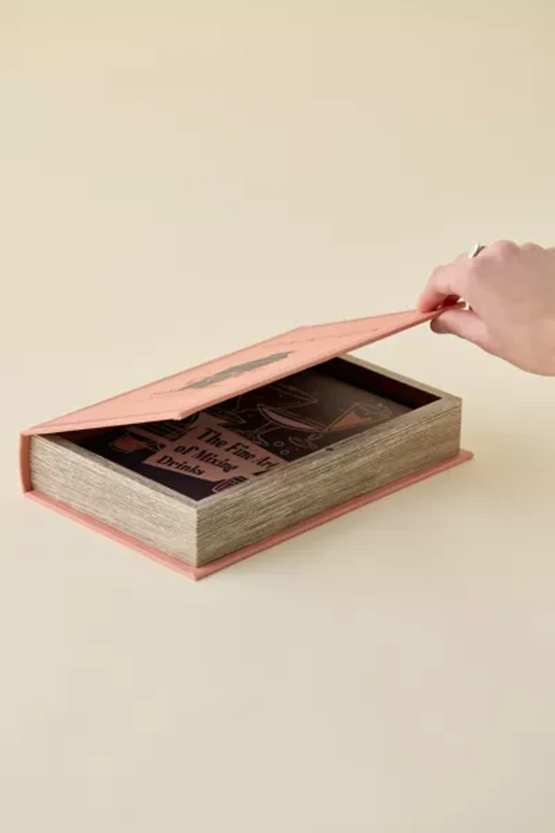 Antiqued Book Stash Box - Set Of 2