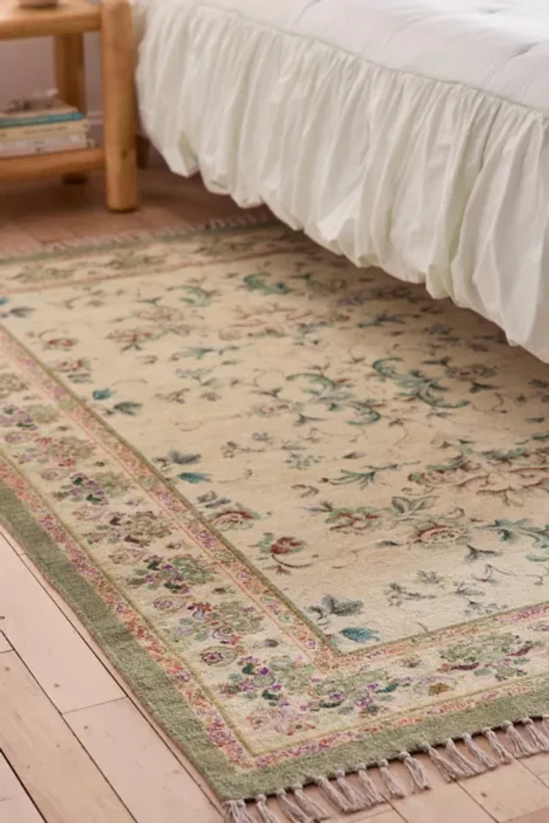 Lola Floral Digital Printed Chenille Rug