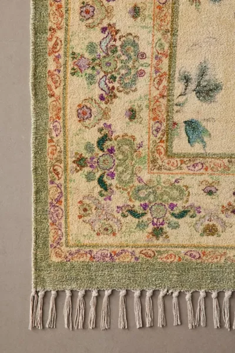 Lola Floral Digital Printed Chenille Rug