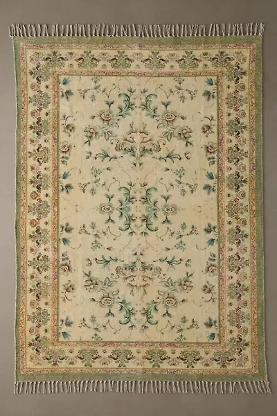 Lola Floral Digital Printed Chenille Rug