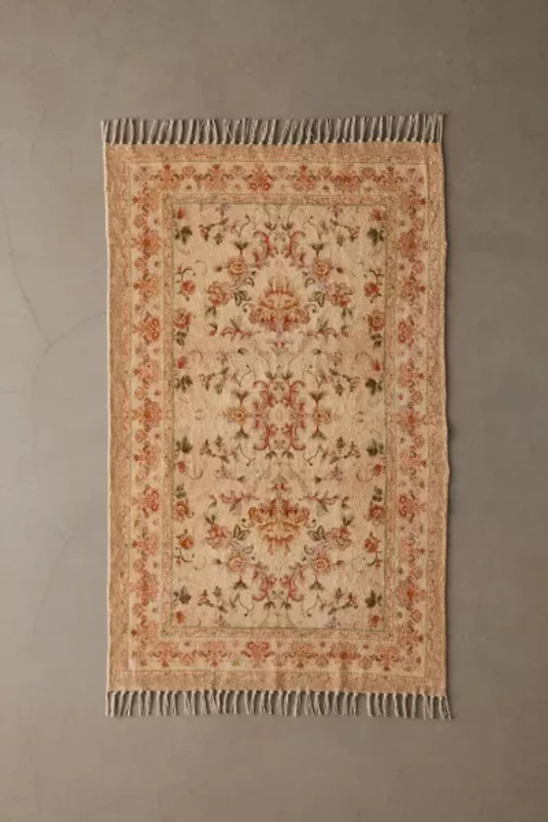 Lola Floral Digital Printed Chenille Rug