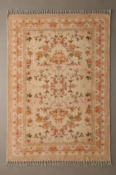 Lola Floral Digital Printed Chenille Rug