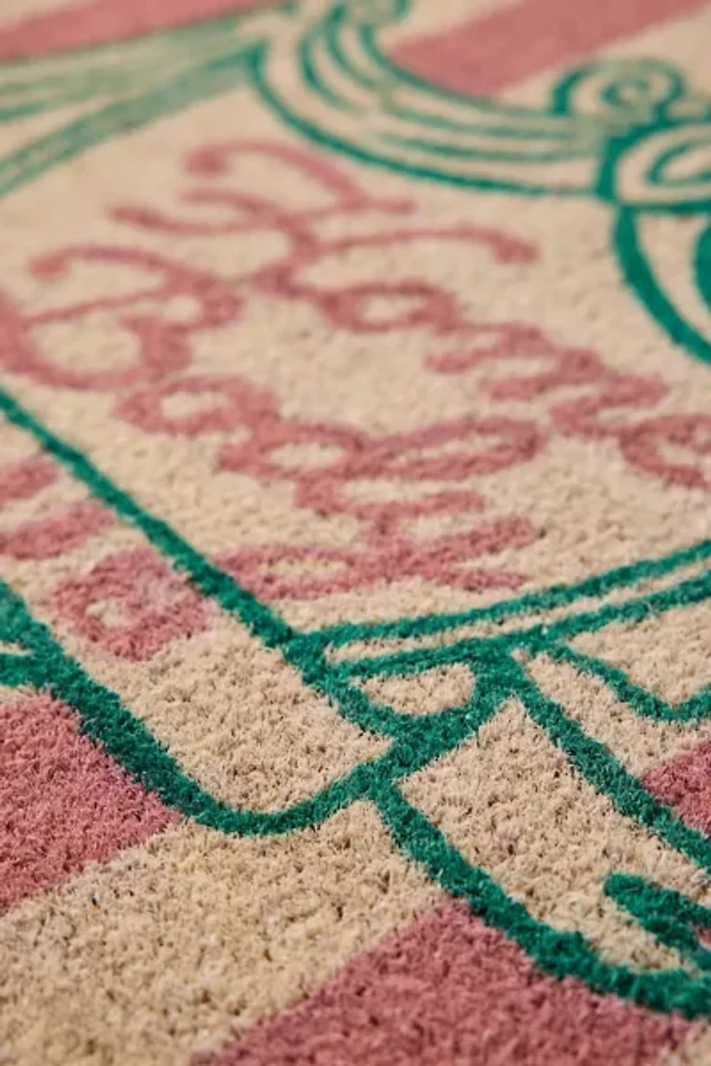 Homebody Club Striped Coir Doormat