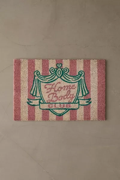Homebody Club Striped Coir Doormat