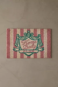 Homebody Club Striped Coir Doormat