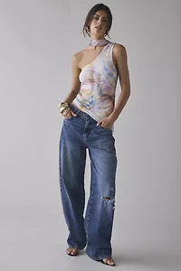 AFRM Maple Asymmetrical One-Shoulder Scarf Top