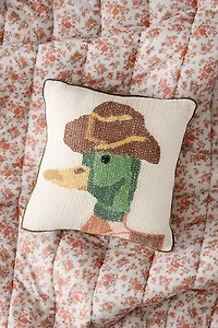 Cowboy Duck Throw Pillow