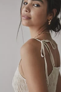 ReMADE By UO Made In LA EcoVero™ Linen Smocked Maxi Dress