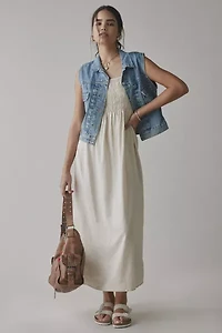 ReMADE By UO Made In LA EcoVero™ Linen Smocked Maxi Dress