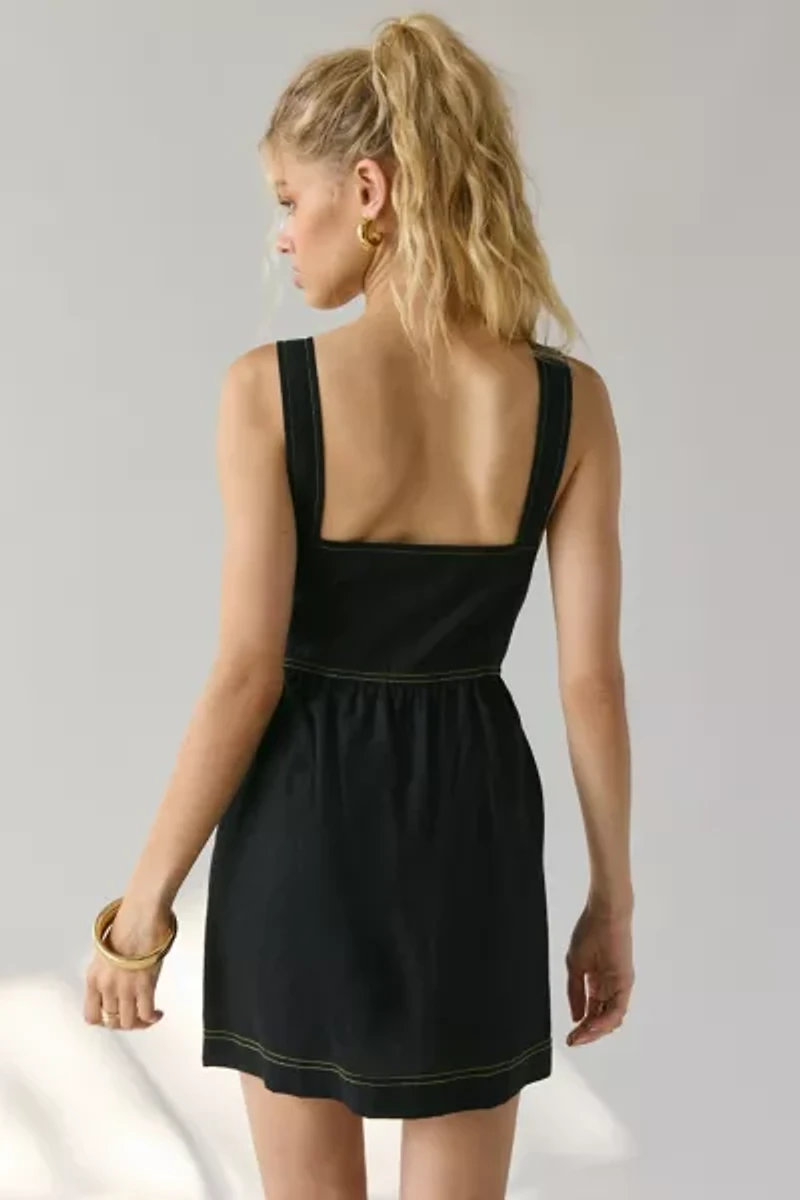 ReMADE By UO Made LA EcoVero™ Linen Shortall Dress