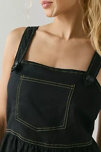 ReMADE By UO Made LA EcoVero™ Linen Shortall Dress