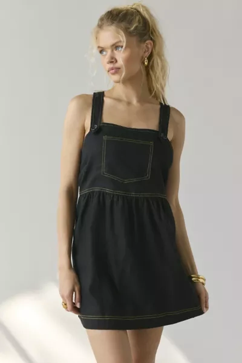 ReMADE By UO Made LA EcoVero™ Linen Shortall Dress