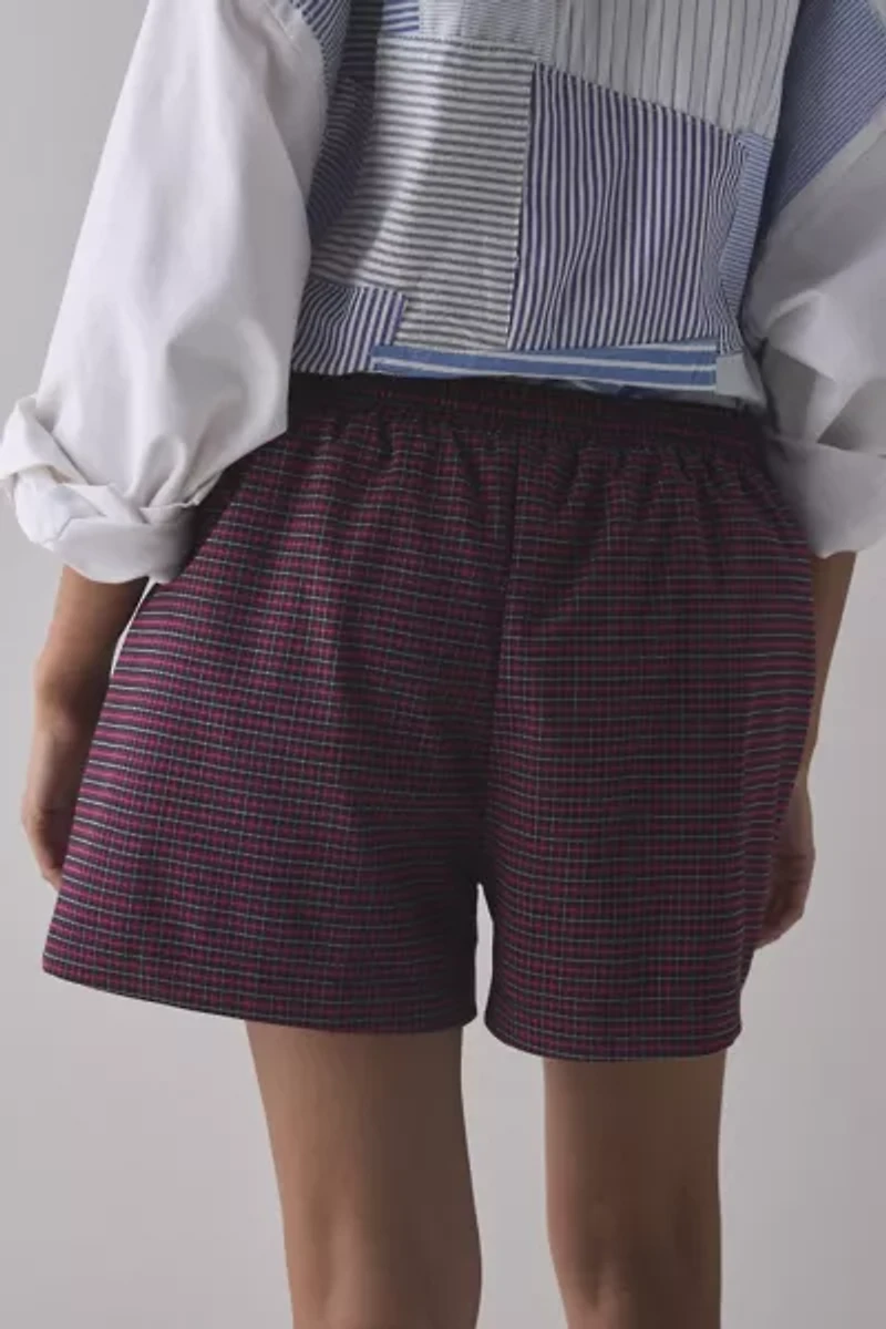ReMADE By UO Remnants Pull-On Check Short