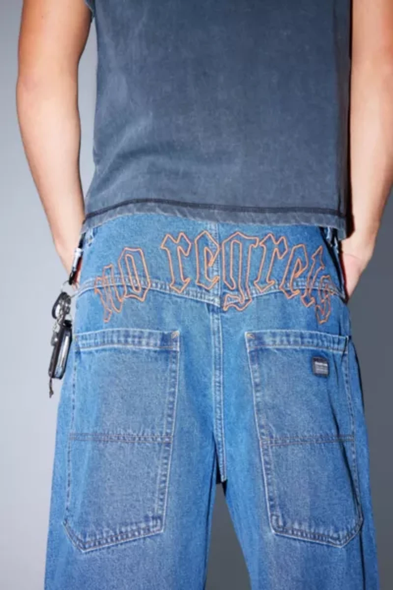Abrand A7 Mega Baggy Embroidered Jean