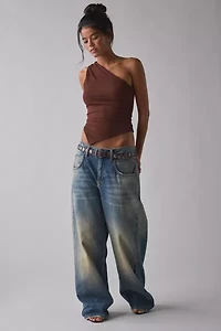 ReMADE By UO Remnants Twisted One-Shoulder Asymmetrical Top