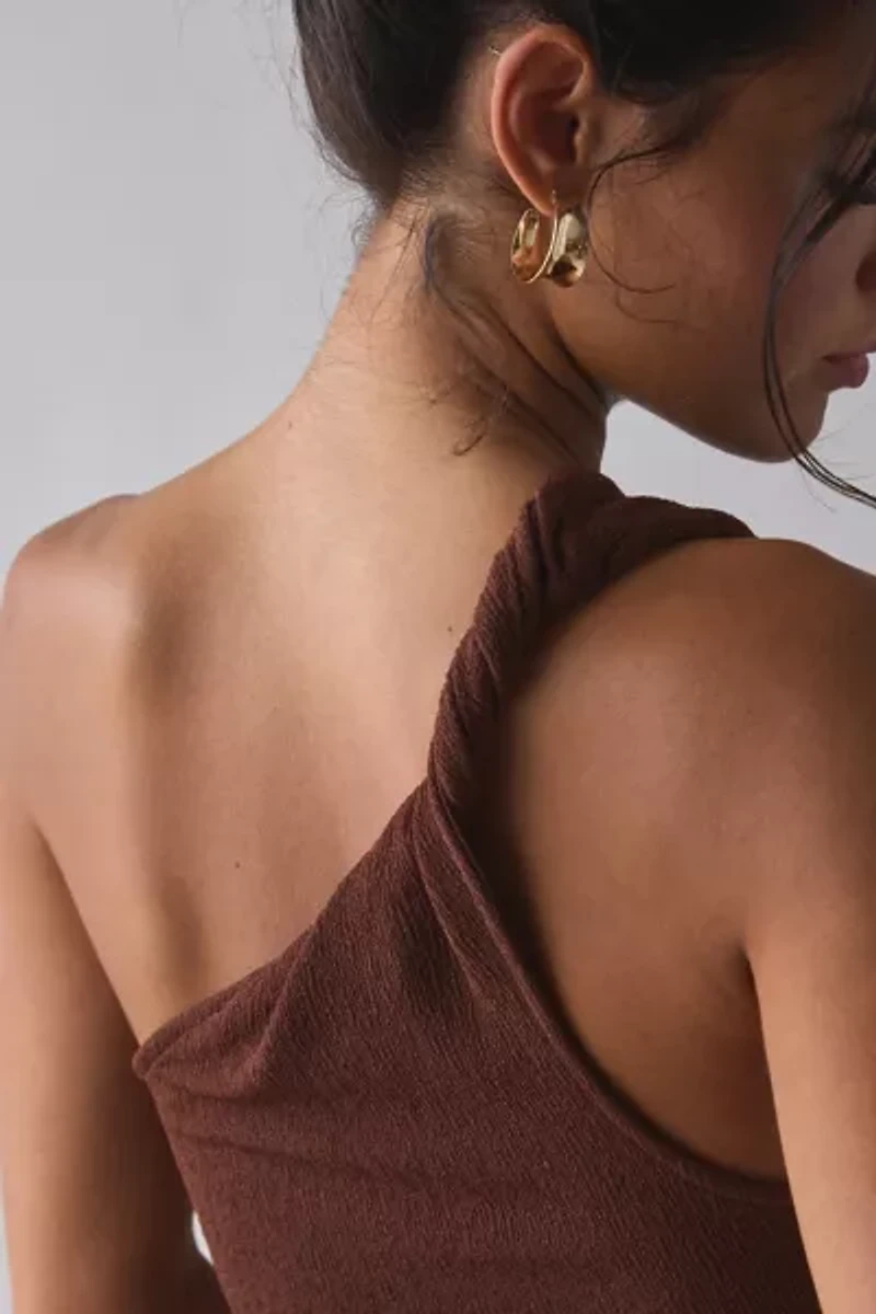 ReMADE By UO Remnants Twisted One-Shoulder Asymmetrical Top