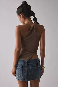 ReMADE By UO Remnants Twisted One-Shoulder Asymmetrical Top