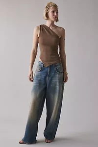 ReMADE By UO Remnants Twisted One-Shoulder Asymmetrical Top