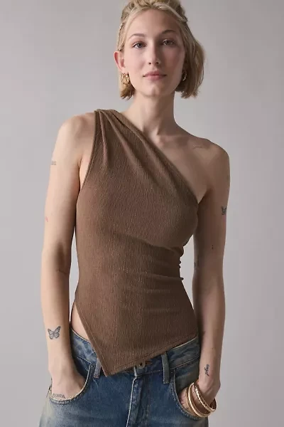 ReMADE By UO Remnants Twisted One-Shoulder Asymmetrical Top