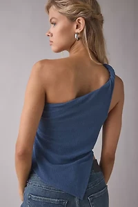 ReMADE By UO Remnants Twisted One-Shoulder Asymmetrical Top