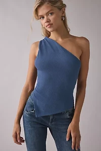 ReMADE By UO Remnants Twisted One-Shoulder Asymmetrical Top