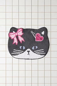 Cat Barrette Shaped Tufted Bath Mat
