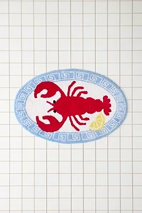 Lobster Platter Tufted Runner Bath Mat