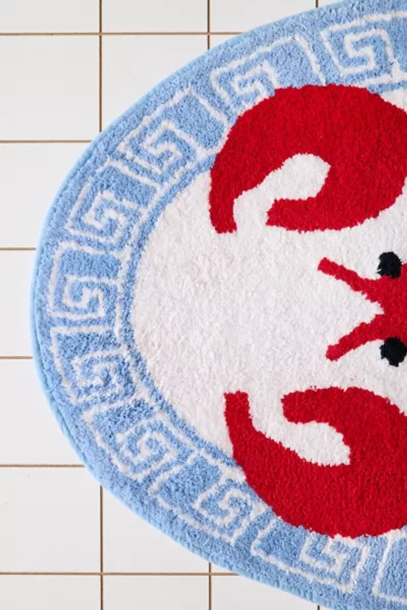 Lobster Platter Tufted Runner Bath Mat
