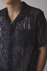 UO Liam Lace Short Sleeve Shirt