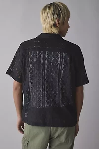 UO Liam Lace Short Sleeve Shirt