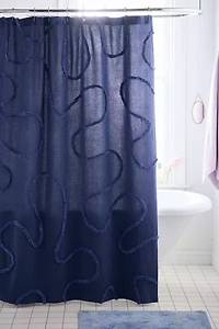 Wiggle Tufted Shower Curtain