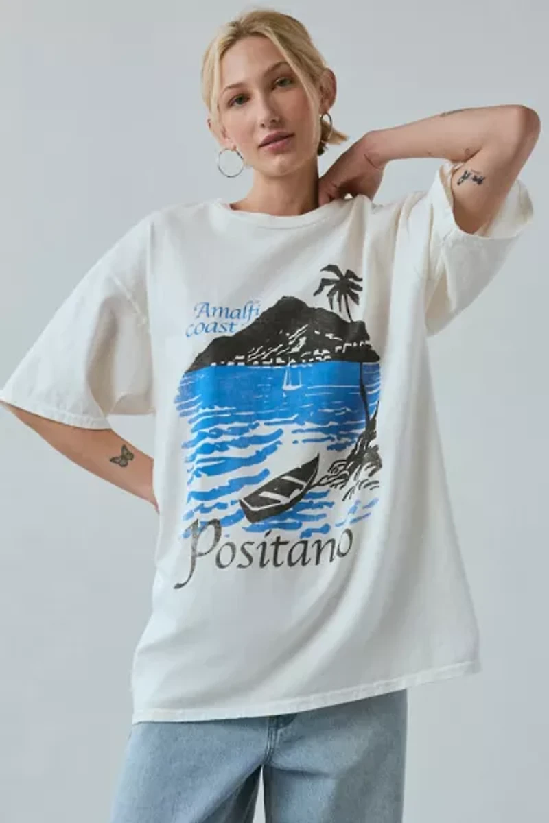 Positano Amalfi Coast Graphic T-Shirt Dress