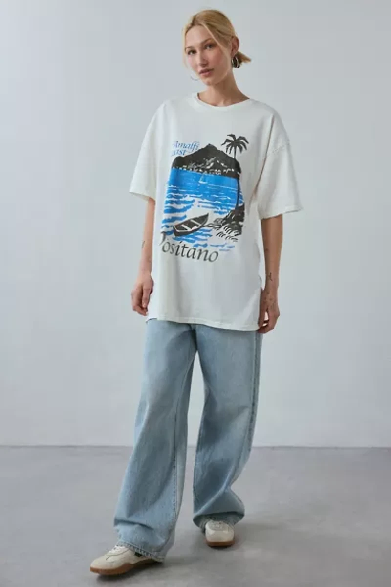 Positano Amalfi Coast Graphic T-Shirt Dress