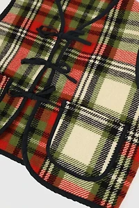 Reworked Woolen Plaid Tie Vest