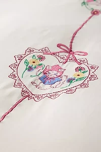 Eve Hankies Cat Embroidered Duvet Cover