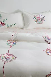 Eve Hankies Cat Embroidered Duvet Cover
