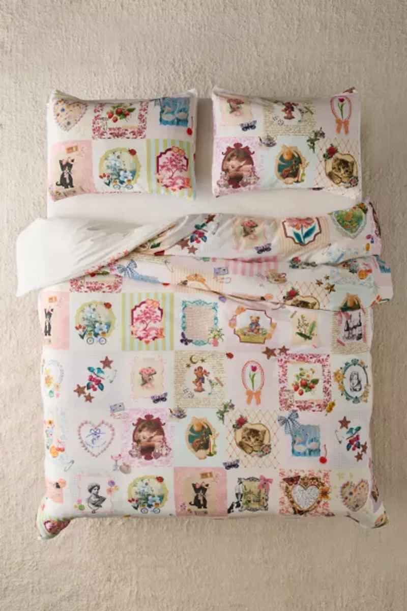 Thara Collage Patterned Duvet Cover