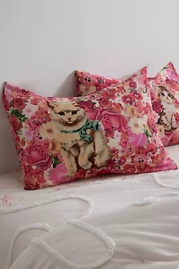 Garden Kitty Patterned Sham Set