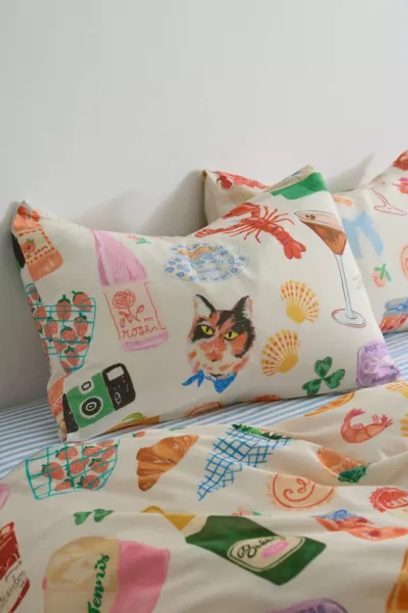 Seaside Weekend Patterned Sham Set