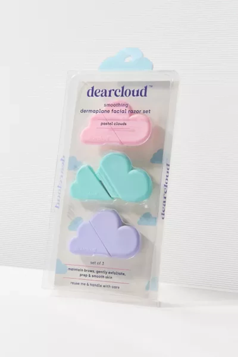 dearcloud Smoothing Dermaplane Cloud Shape Facial Razor 3-Pack