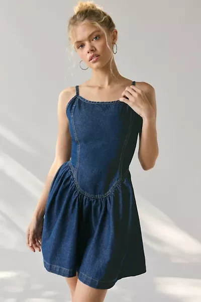 Daisy Street Drop Waist Denim Mini Dress