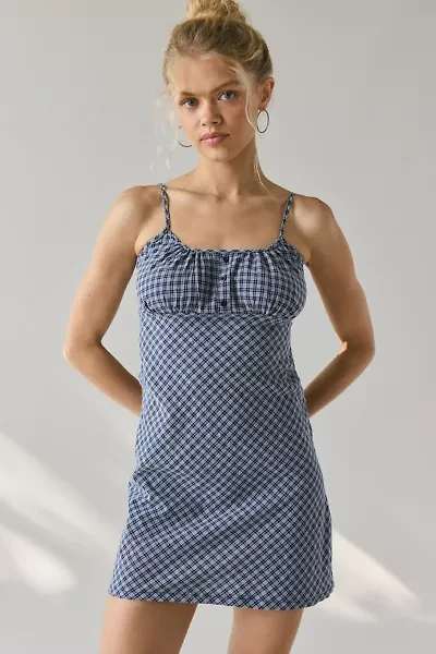 Daisy Street Check Tie-Back Cami Mini Dress